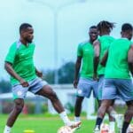 Super eagles players in training
